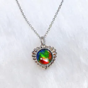 Ammolite Pendant Sterling Silver SOLSTICE Ammolite Heart Pendant