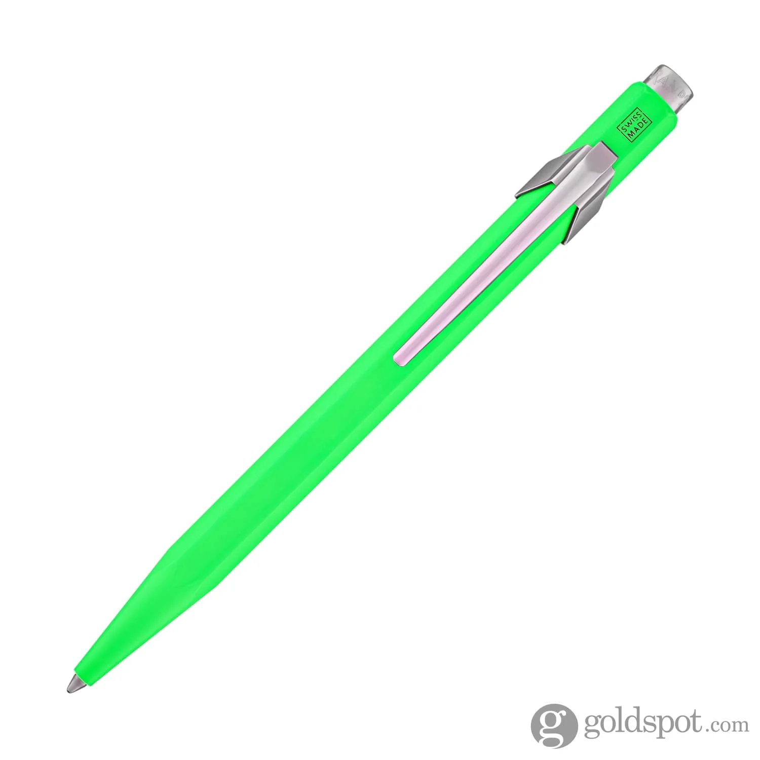 Caran d'Ache 849 Metal Collection Ballpoint Pen in Fluorescent Yellow & Green