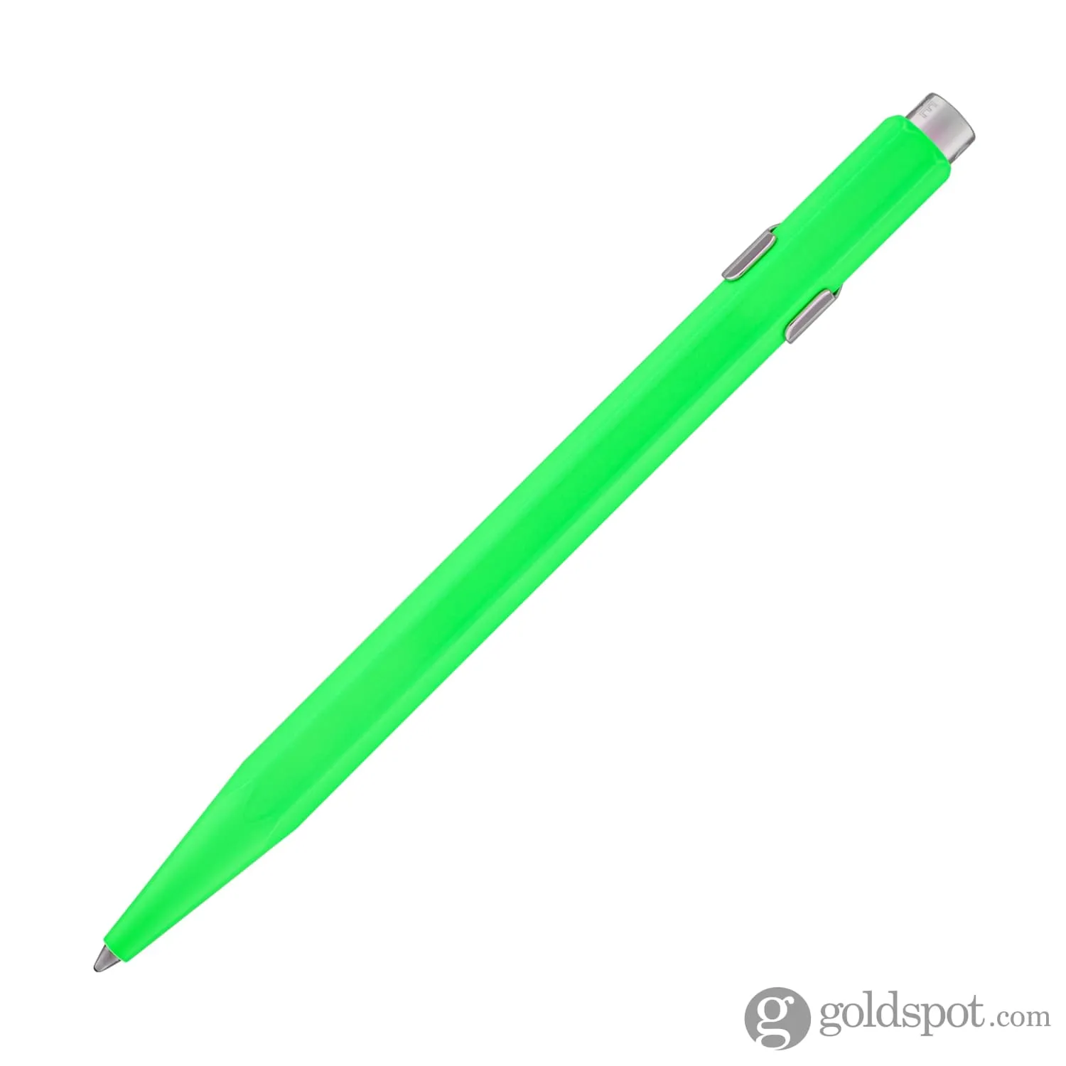 Caran d'Ache 849 Metal Collection Ballpoint Pen in Fluorescent Yellow & Green