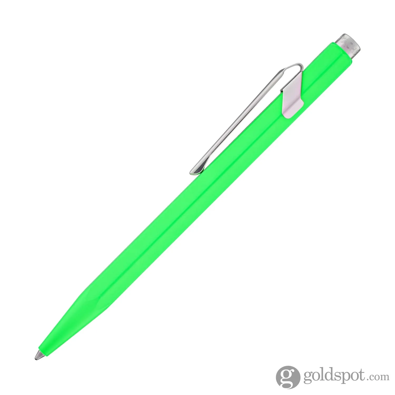 Caran d'Ache 849 Metal Collection Ballpoint Pen in Fluorescent Yellow & Green