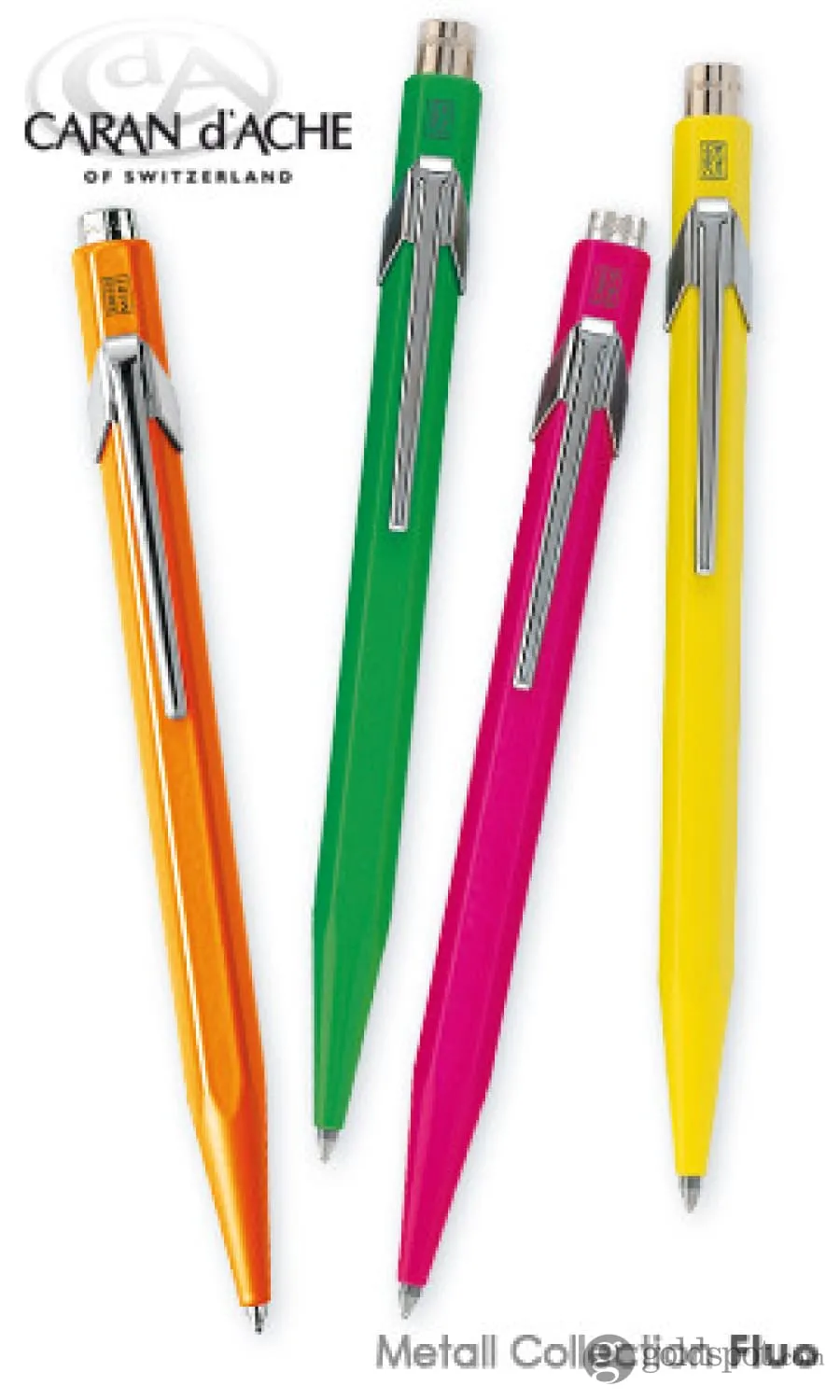 Caran d'Ache 849 Metal Summer Ballpoint Pen Collection in Assorted Colors - Set of 4