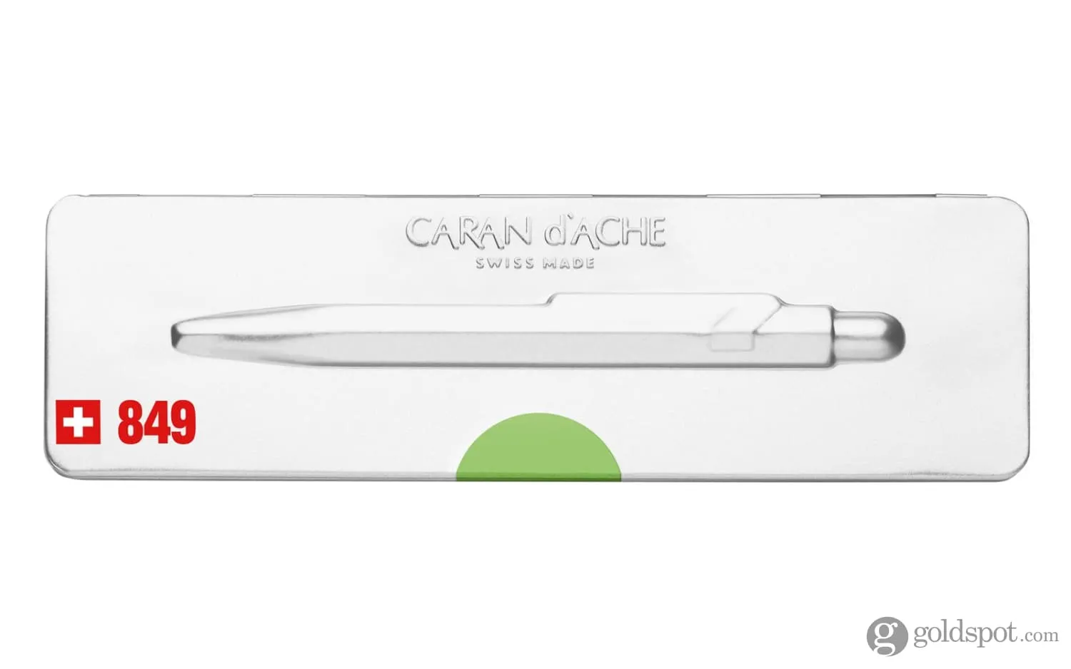 Caran d'Ache 849 Popline Ballpoint Pen in Fluorescent Green