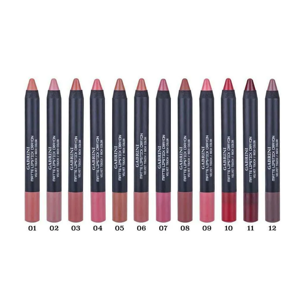 Gabrini Matte Lipstick Crayon Rich Color - 01