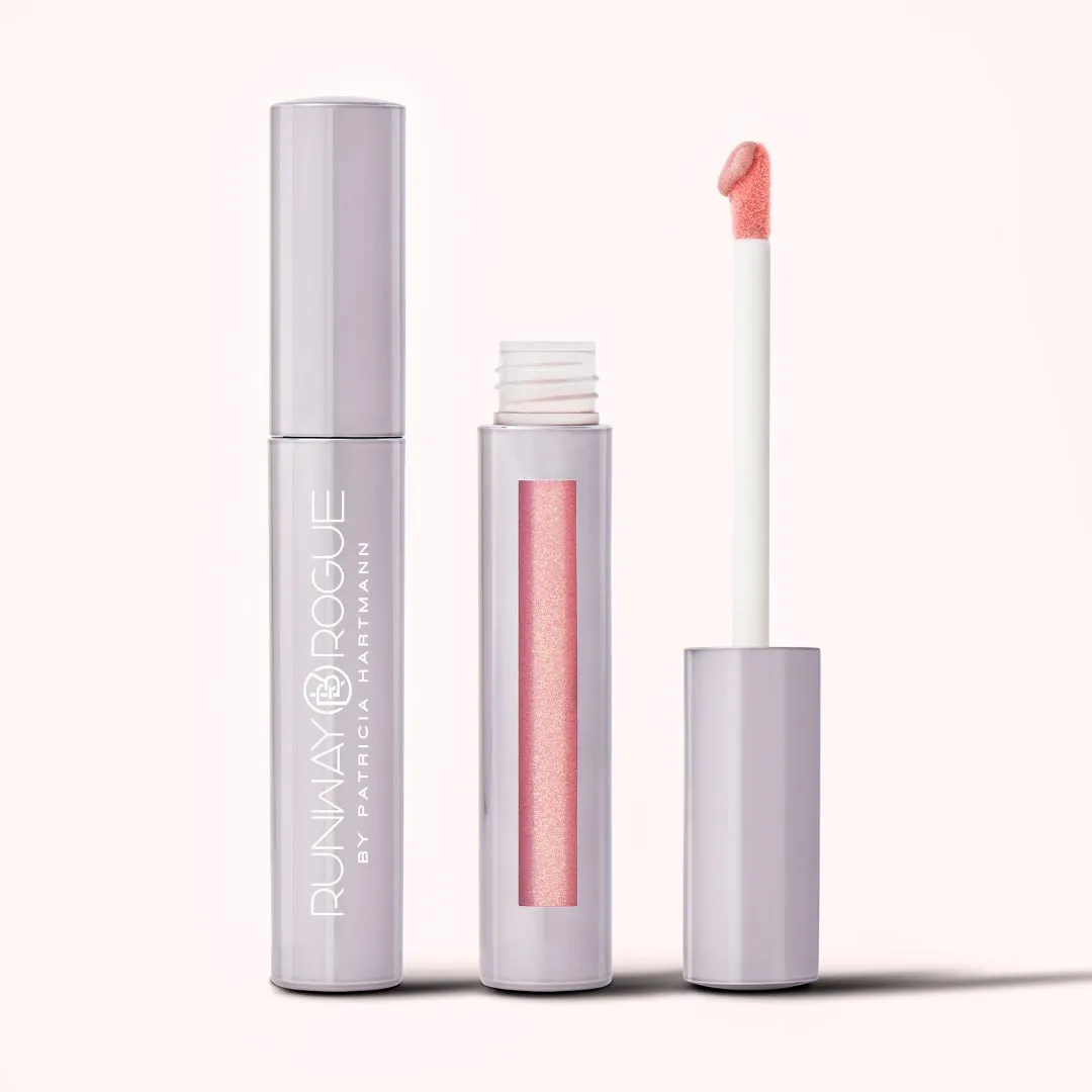 Go See  | A Sheer Pale Pink With Gold And Rose Shimmer Liquid Lipstick