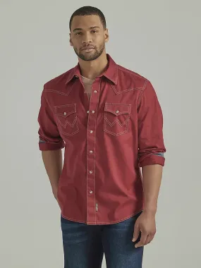 MENS RETRO BRICK RED SHIRT