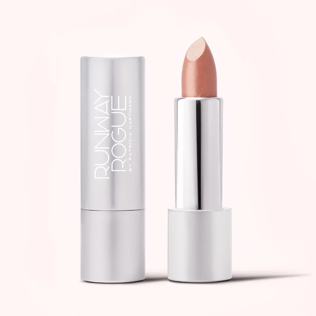 Posh Crème | A Frosted Pale Golden Nude Shimmer Lipstick