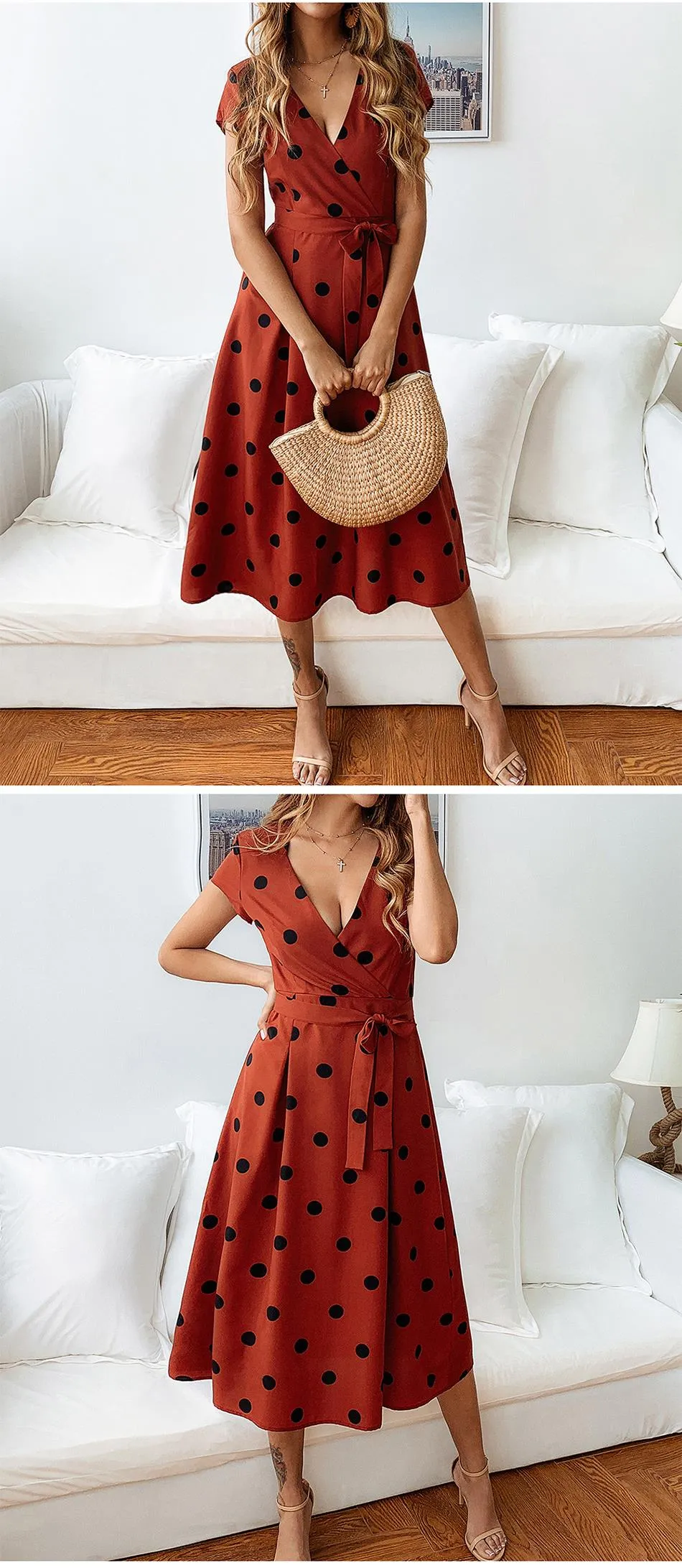 Retro Polka Dot Dress