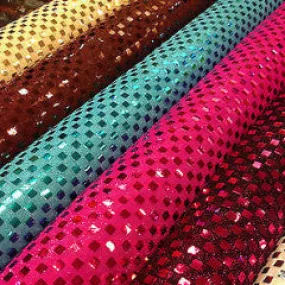 SQUARE SEQUIN LUREX JERSEY DISCO DANCE FANCY DRESS FABRIC MATERIAL 38"  M67 Mtex