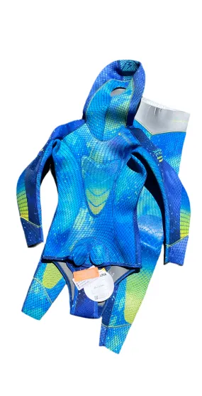 Women's Kajiki Blue Wetsuit - XXS - 3.5mm (COMPLETE SET)